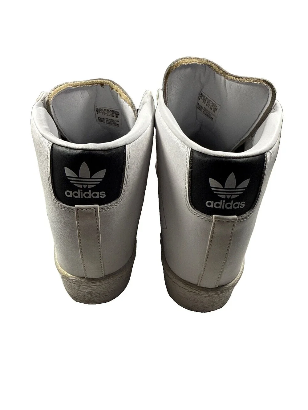 Men’s Adidas Original Pro Model White/Black/Gold Size: US 9 Pre Owned Art M1913